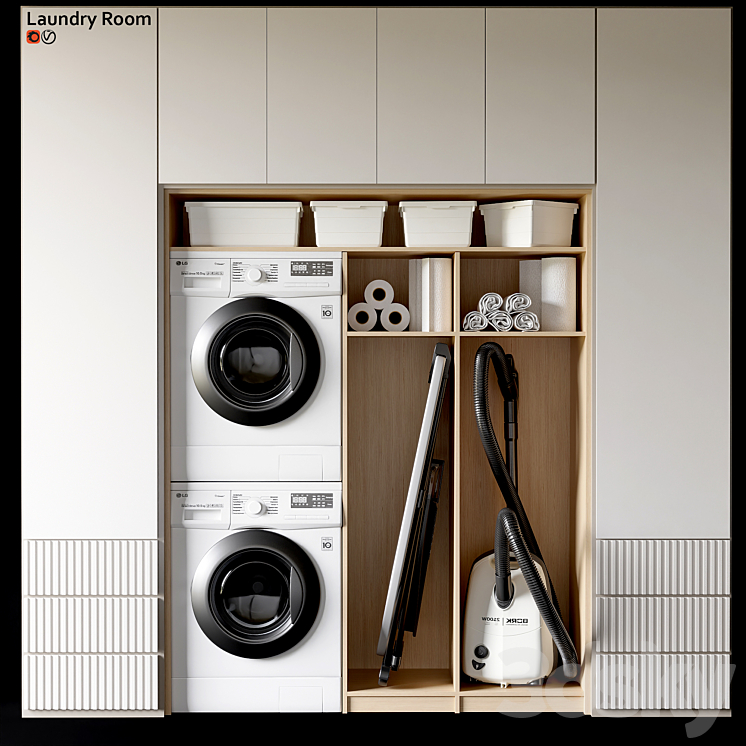 Laundry room 3DS Max - thumbnail 1