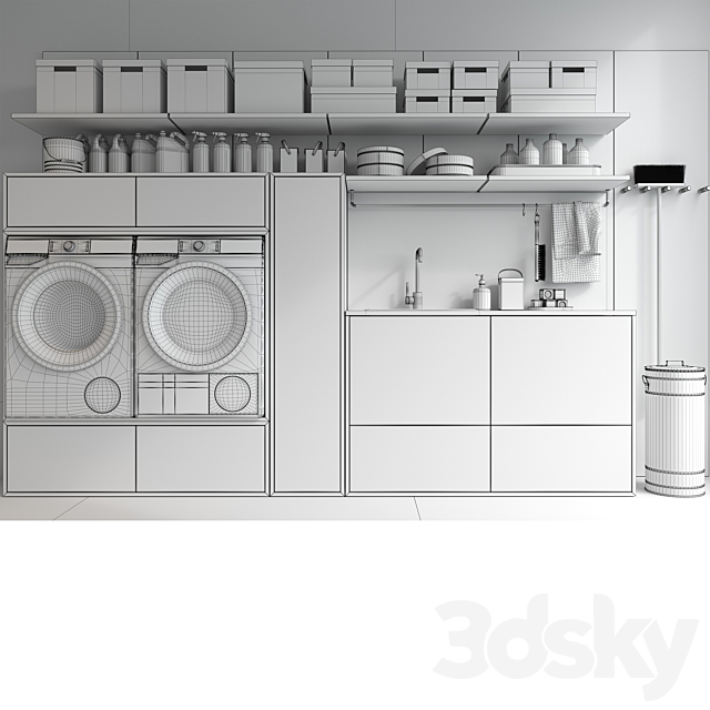 Laundry Room 3DS Max Model - thumbnail 4