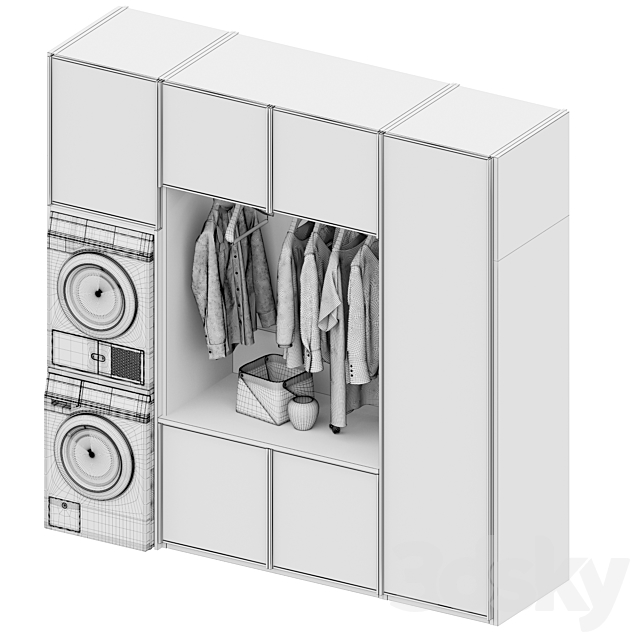 Laundry room 3DS Max Model - thumbnail 3