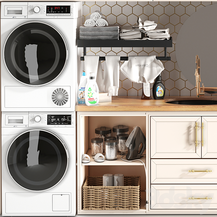 Laundry room_vol05 3DS Max Model - thumbnail 2