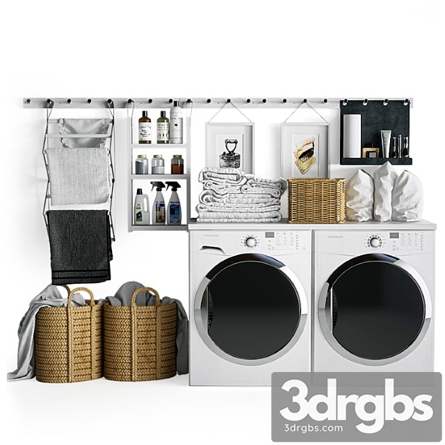 Laundry Set 3dsmax Download - thumbnail 1