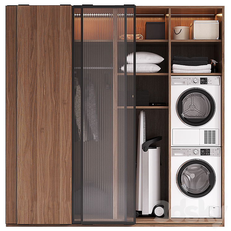 LAUNDRY SET (Fisher Paykel + Miele) 3DS Max - thumbnail 1