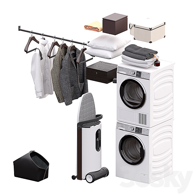 LAUNDRY SET (Fisher Paykel + Miele) 3DSMax File - thumbnail 4