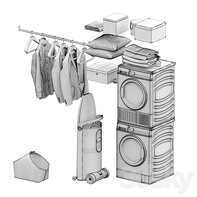LAUNDRY SET (Fisher Paykel + Miele) 3DSMax File - thumbnail 5