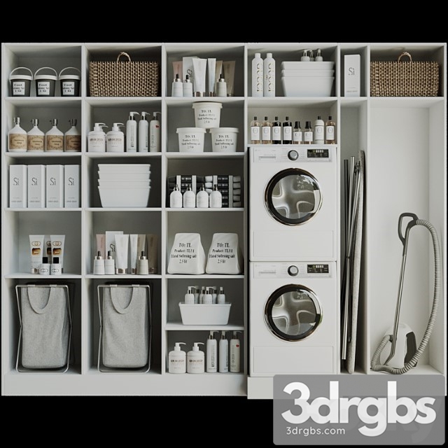 Linear with household appliances and household chemicals. bathroom accessories - thumbnail 1