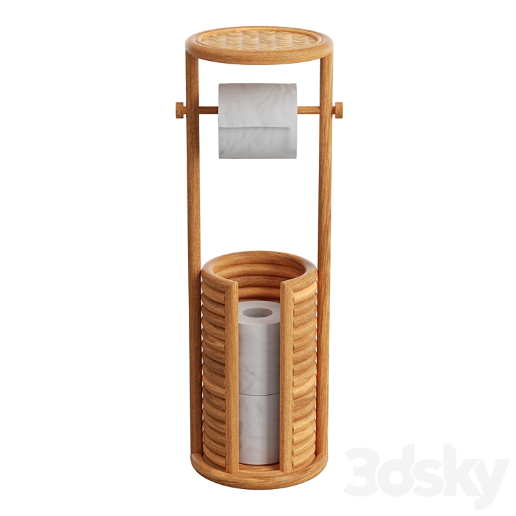 Marielle Rattan Toilet Paper Storage Stand 3DS Max - thumbnail 2