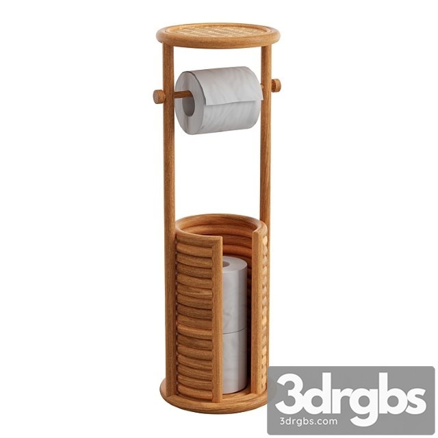 Marielle rattan toilet paper storage stand - thumbnail 1