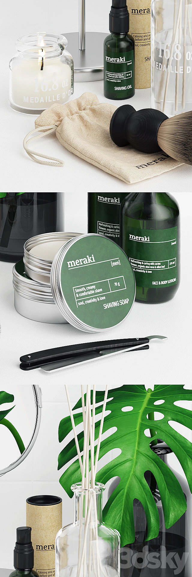 Meraki Shaving Set  3ds Max - thumbnail 2