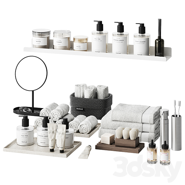 Minimalistic bathroom accessories 2 3ds Max - thumbnail 1