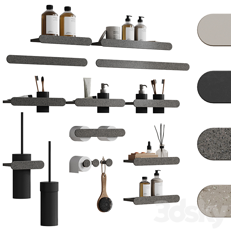 Moon bathroom accessories by Rexa 3DS Max Model - thumbnail 1