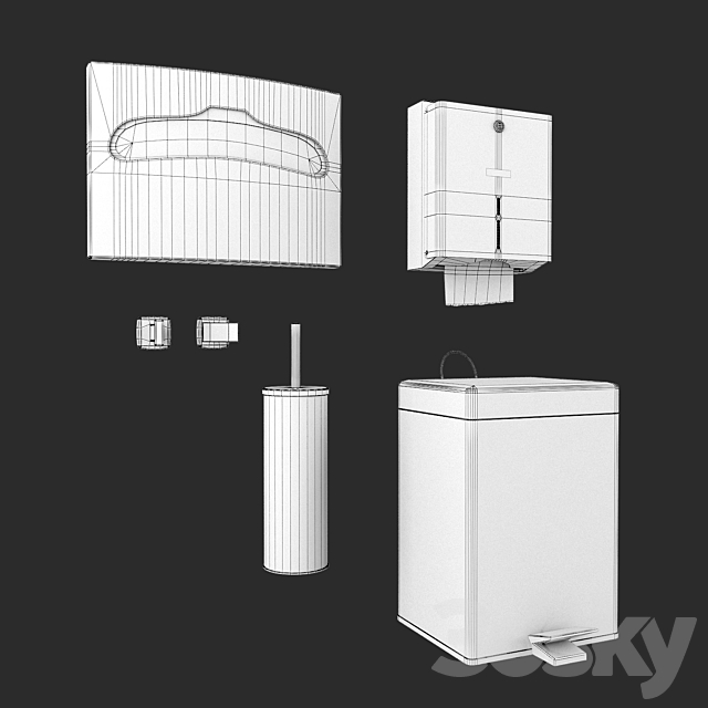 NOFER toiletSETgloss # 12 3DS Max Model - thumbnail 3