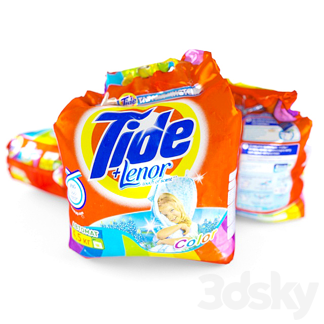 Packet of powder Tide 3DS Max Model - thumbnail 3