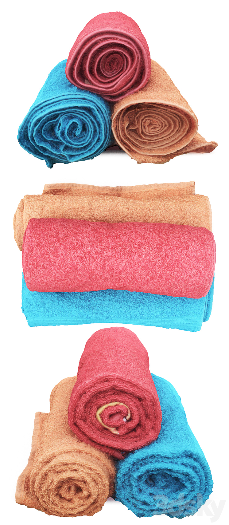 Real towels 01 3DS Max - thumbnail 2