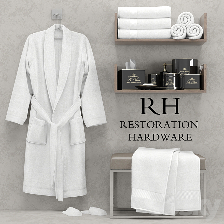 Restoration hardware bathroom accessories 3DS Max - thumbnail 1