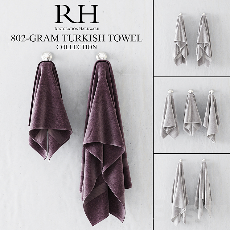 RH 802-GRAM TURKISH TOWEL COLLECTION 3DS Max - thumbnail 1