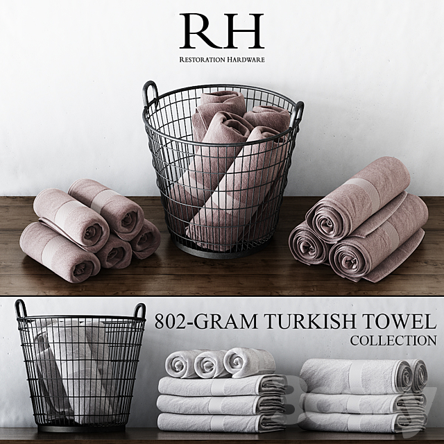 RH 802-GRAM TURKISH TOWEL COLLECTION 3DS Max Model - thumbnail 1