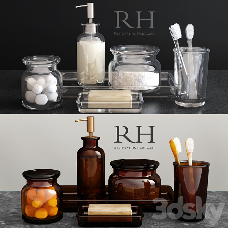 RH \/ PHARMACY ACCESSORIES AMBER GLASS 3DS Max - thumbnail 1
