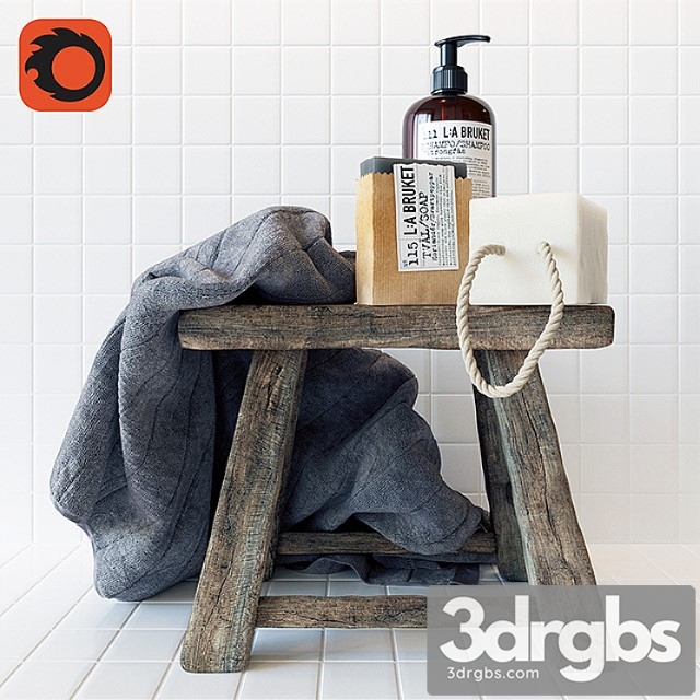 Rustic Bathroom Set 3dsmax Download - thumbnail 1