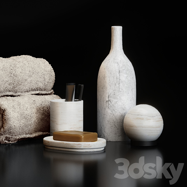 Salavatori bath decor set 3DS Max Model - thumbnail 3