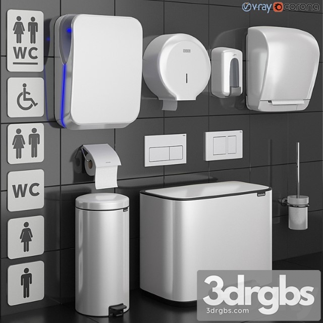 Set 73 White Grohe Jofel Brabantia Bxg Katrin Viega 3dsmax Download - thumbnail 1