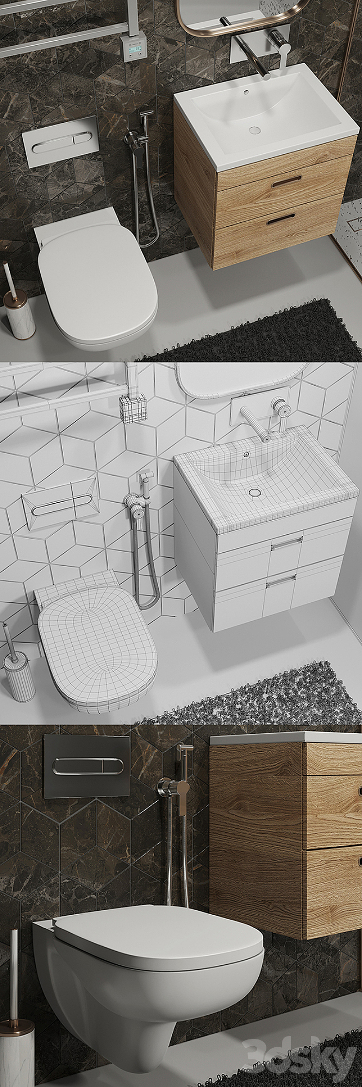 set bathroom 7 3DS Max - thumbnail 2