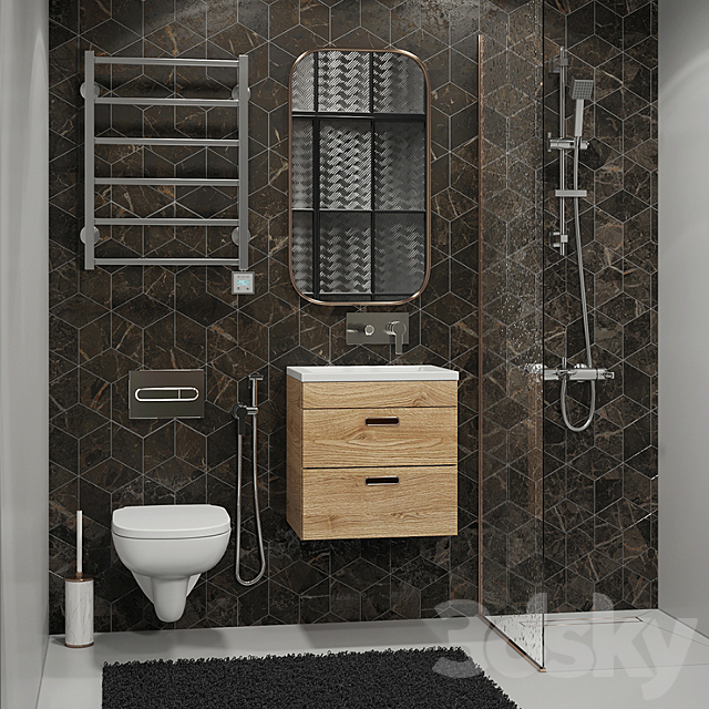 set bathroom 7 3DS Max Model - thumbnail 1