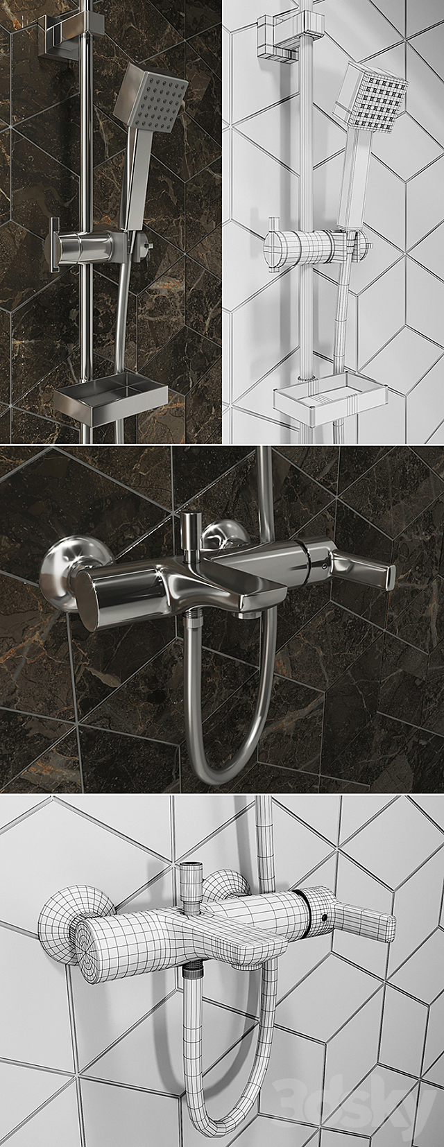 set bathroom 7 3DS Max Model - thumbnail 3