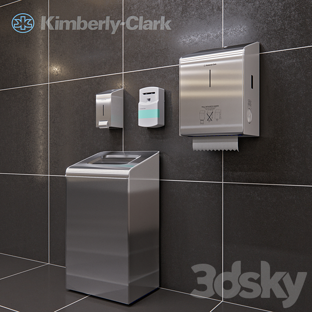 Set dispensers Kimberly-Clark 3DSMax File - thumbnail 1