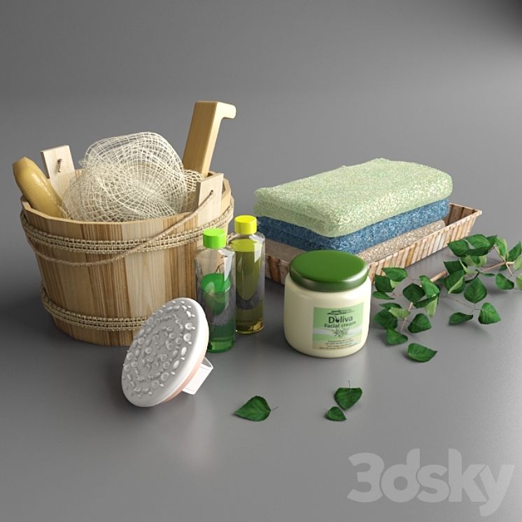 Set for bath 3DS Max - thumbnail 1