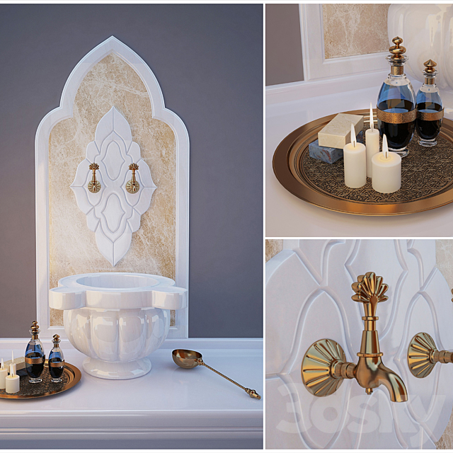 Set for the hammam 3DS Max Model - thumbnail 1