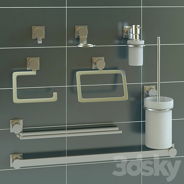 Set of bathroom accessories Grohe Allure 3ds Max - thumbnail 1