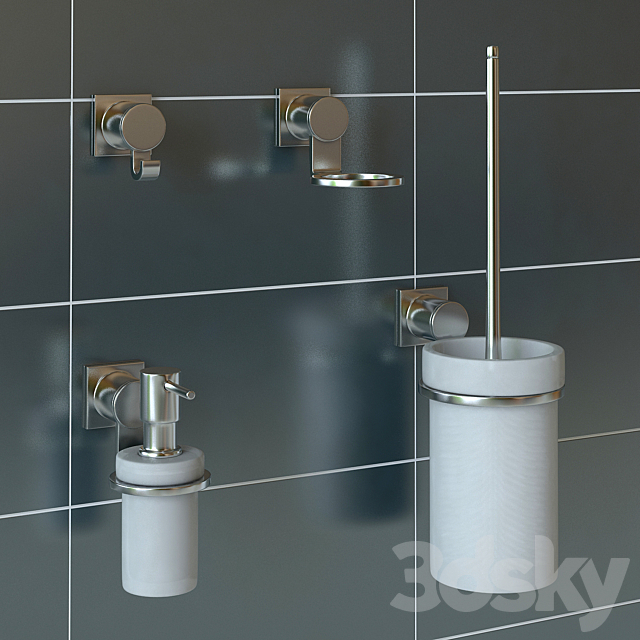 Set of bathroom accessories Grohe Allure 3ds Max - thumbnail 3