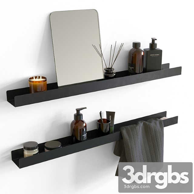 Shelves With Filling For The Bathroom 3dsmax Download - thumbnail 1