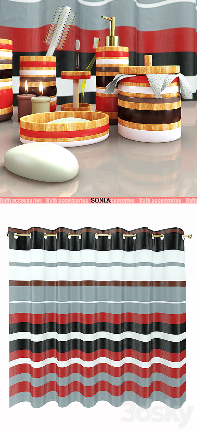 SONIA Bath accessories 3DS Max Model - thumbnail 2