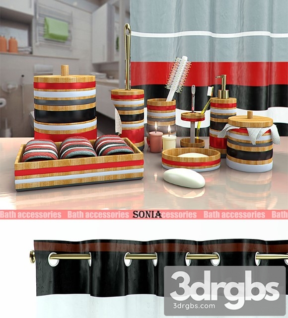 Sonia Bath Accessories 3dsmax Download - thumbnail 1