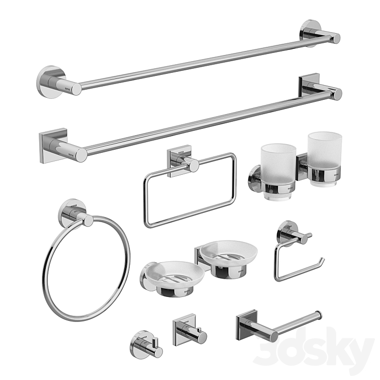 Sonia Line bathroom accessories set 3DS Max - thumbnail 1