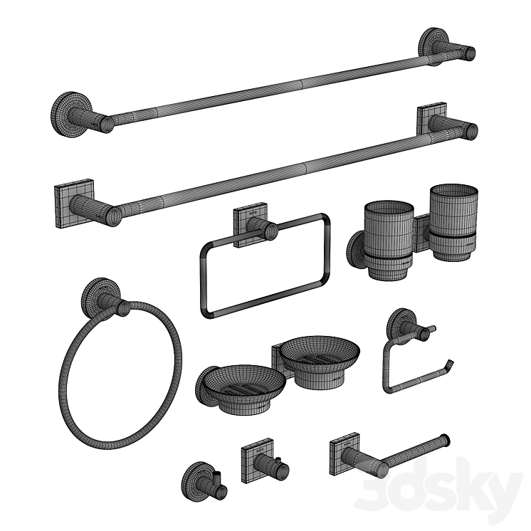 Sonia Line bathroom accessories set 3DS Max - thumbnail 2