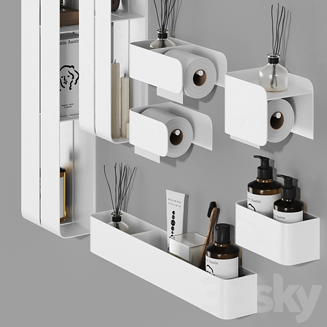 Tezza bathroom accessories 3DS Max Model - thumbnail 2