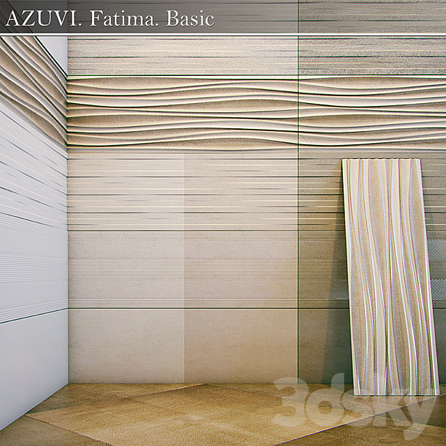 Tile AZUVI. Fatima Series Basic. 3DS Max Model - thumbnail 1