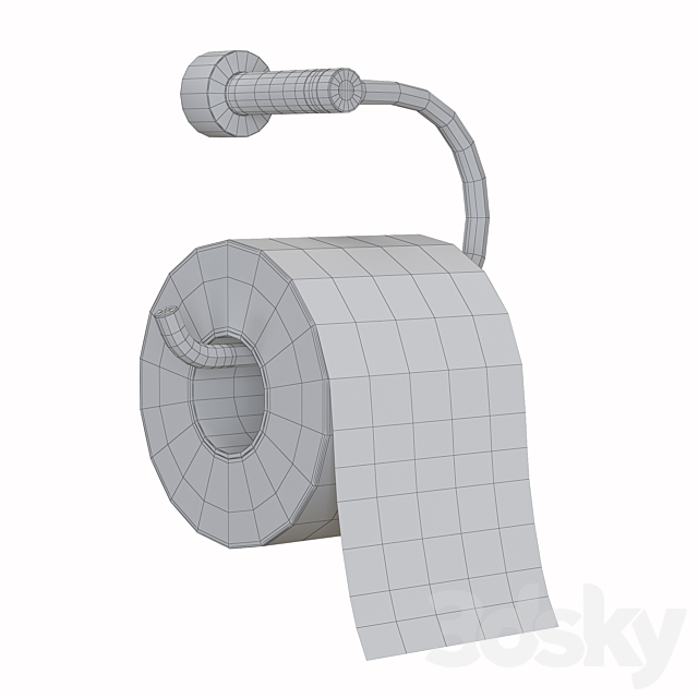 toilet paper 3DS Max Model - thumbnail 4