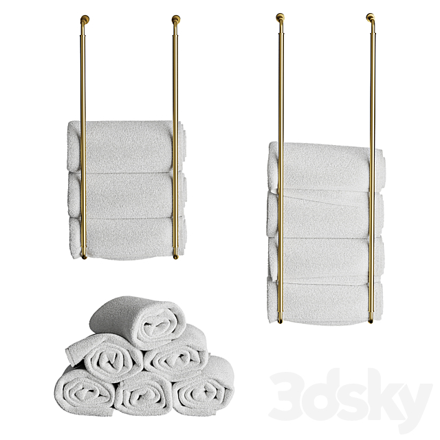 Towel holder 3ds Max - thumbnail 2