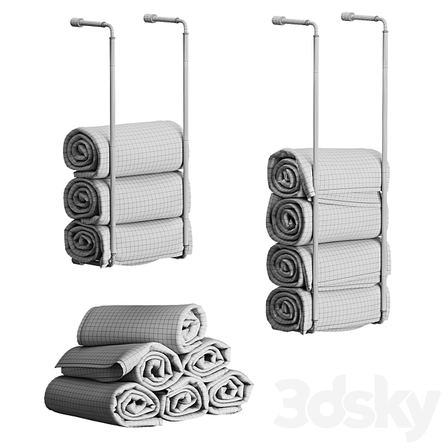 Towel holder 3ds Max - thumbnail 3