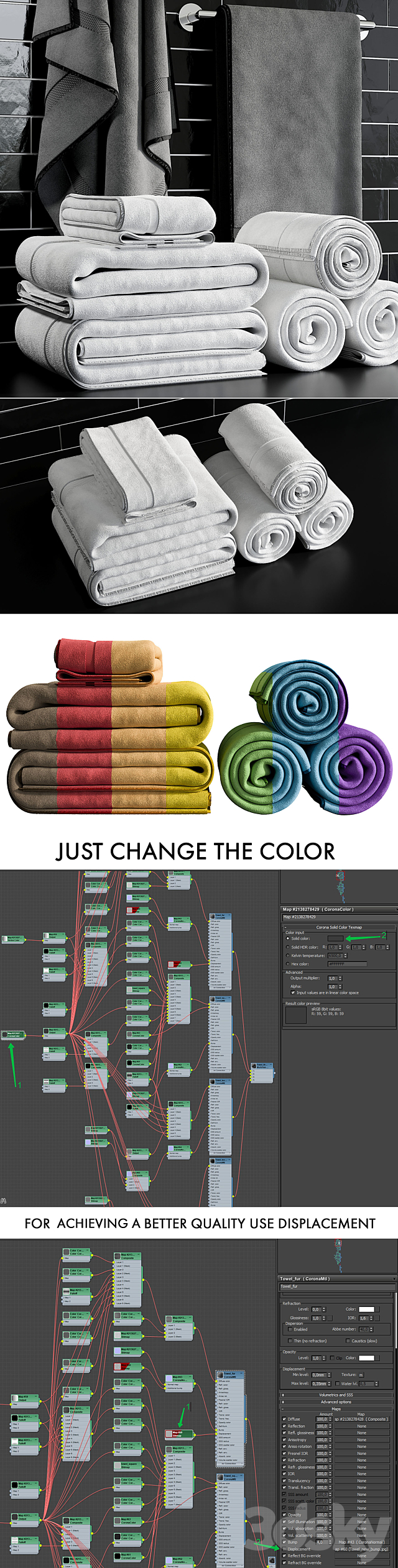 Towels 1 3ds Max - thumbnail 2