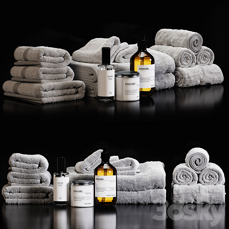 towels 40 3DS Max - thumbnail 1