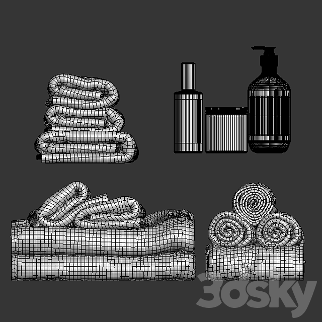 towels 40 3DSMax File - thumbnail 2