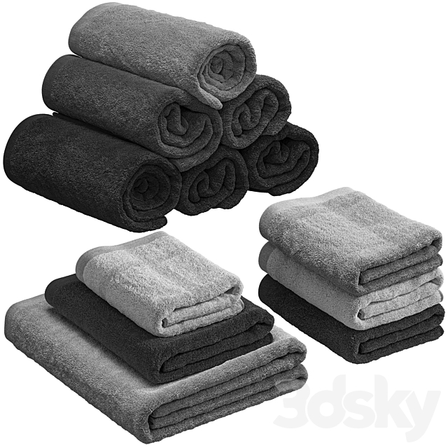 towels 73 3DS Max Model - thumbnail 2