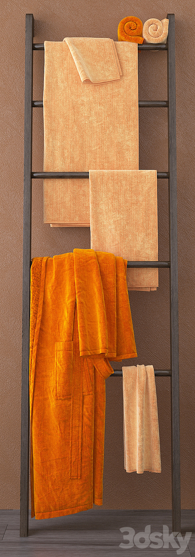 towels for bathroom m30-1 3DS Max Model - thumbnail 2