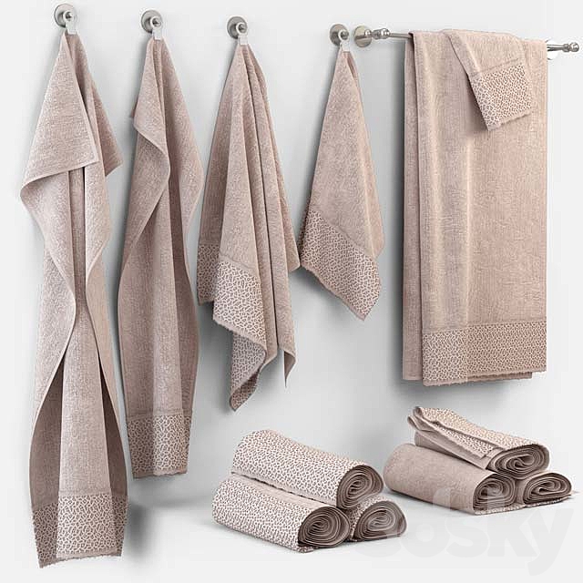 Towels m16 3DS Max Model - thumbnail 1