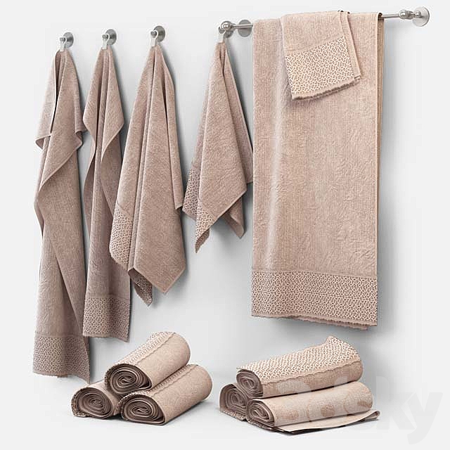 Towels m16 3DS Max Model - thumbnail 2