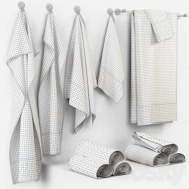 Towels m16 3DS Max Model - thumbnail 3